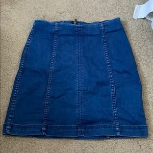 Free people jean mini skirt
